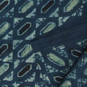 Precut 0.25 meters -Ajrakh Hand Printed Natural Dyed Cotton Fabric