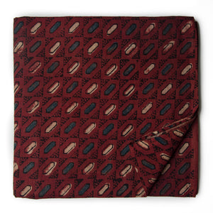 Ajrakh Hand Block Natural Dyed Cotton Fabric
