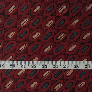Ajrakh Hand Printed Natural Dyed Cotton Fabric