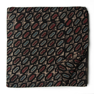 Ajrakh Hand Block Natural Dyed Cotton Fabric