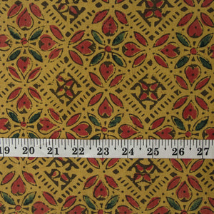 Precut 1 meter -Ajrakh Hand Printed Natural Dyed Cotton Fabric