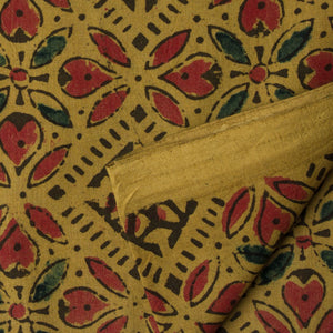Precut 1 meter -Ajrakh Hand Printed Natural Dyed Cotton Fabric