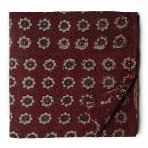Ajrakh Hand Block Natural Dyed Cotton Fabric
