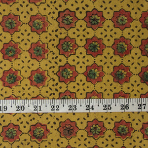 Precut 0.50 meters -Ajrakh Hand Printed Natural Dyed Cotton Fabric