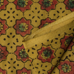 Precut 0.50 meters -Ajrakh Hand Printed Natural Dyed Cotton Fabric