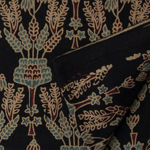 Precut 0.50 meters -Ajrakh Hand Block Natural Dyed Cotton Fabric