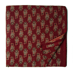 Ajrakh Hand Block Natural Dyed Cotton Fabric