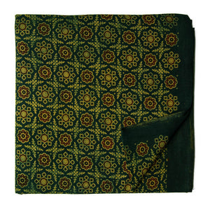 Ajrakh Hand Block Natural Dyed Cotton Fabric