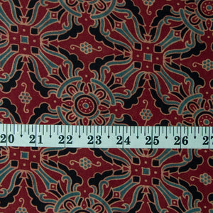 Precut 0.50 meters -Ajrakh Hand Block Natural Dyed Cotton Fabric