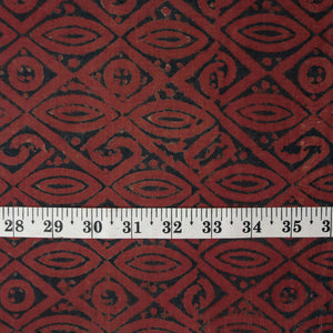 Ajrakh Hand Block Natural Dyed Cotton Fabric