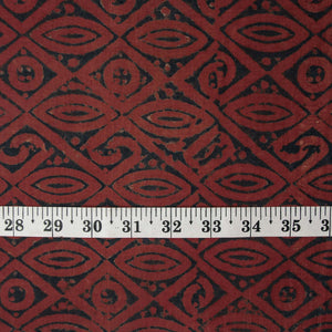 Precut 1 meter -Ajrakh Hand Block Natural Dyed Cotton Fabric