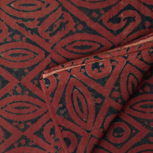 Ajrakh Hand Block Natural Dyed Cotton Fabric