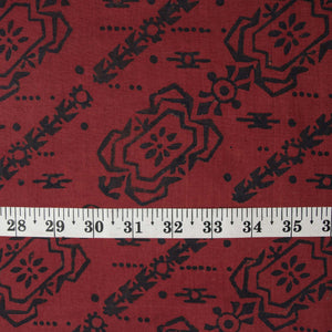 Ajrakh Hand Block Natural Dyed Cotton Fabric