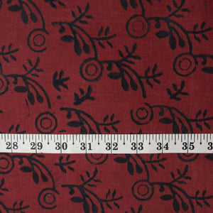 Precut 1 meter -Ajrakh Hand Block Natural Dyed Cotton Fabric