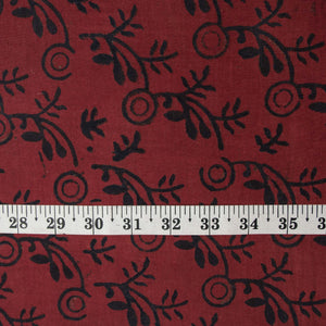 Precut 0.50 meters -Ajrakh Hand Block Natural Dyed Cotton Fabric