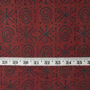 Ajrakh Hand Block Natural Dyed Cotton Fabric