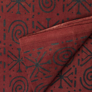 Ajrakh Hand Block Natural Dyed Cotton Fabric