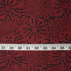 Precut 0.75 meters -Ajrakh Hand Block Natural Dyed Cotton Fabric