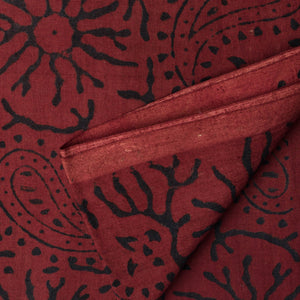 Precut 1 meter -Ajrakh Hand Block Natural Dyed Cotton Fabric