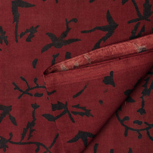 Precut 1 meter -Ajrakh Hand Block Natural Dyed Cotton Fabric