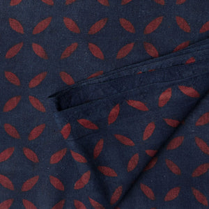 Precut 0.50 meters -Ajrakh Hand Block Natural Dyed Cotton Fabric