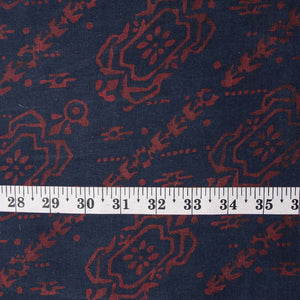 Ajrakh Hand Block Natural Dyed Cotton Fabric