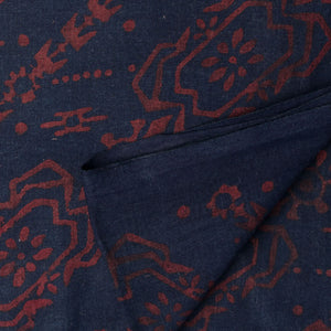 Ajrakh Hand Block Natural Dyed Cotton Fabric
