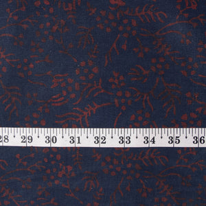 Precut 0.75 meters -Ajrakh Hand Block Natural Dyed Cotton Fabric