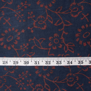 Ajrakh Hand Block Natural Dyed Cotton Fabric