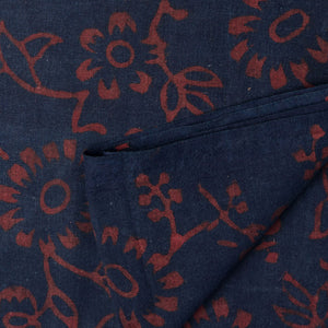 Ajrakh Hand Block Natural Dyed Cotton Fabric