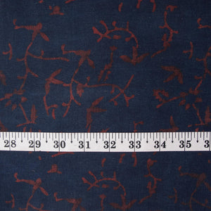 Precut 1 meter -Ajrakh Hand Block Natural Dyed Cotton Fabric