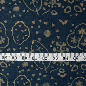 Precut 1 meter -Ajrakh Hand Block Natural Dyed Cotton Fabric