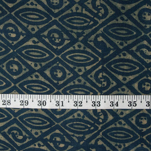 Ajrakh Hand Block Natural Dyed Cotton Fabric