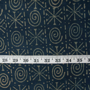 Precut 1 meter -Ajrakh Hand Block Natural Dyed Cotton Fabric