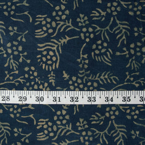 Precut 1 meter -Ajrakh Hand Block Natural Dyed Cotton Fabric