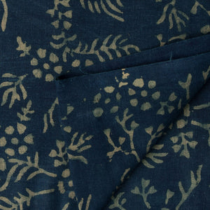 Precut 1 meter -Ajrakh Hand Block Natural Dyed Cotton Fabric