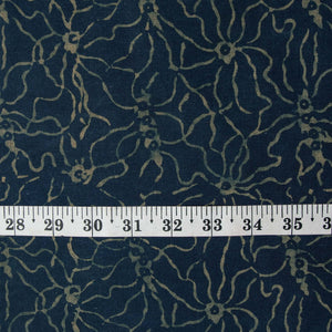 Precut 1 meter -Ajrakh Hand Block Natural Dyed Cotton Fabric