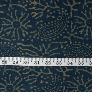 Precut 1 meter -Ajrakh Hand Block Natural Dyed Cotton Fabric
