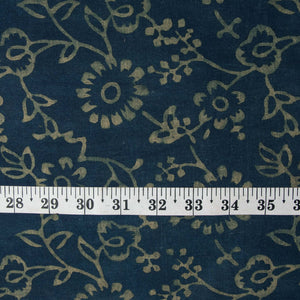 Precut 0.50 meters -Ajrakh Hand Block Natural Dyed Cotton Fabric