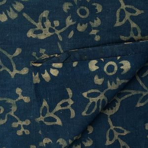 Precut 1 meter -Ajrakh Hand Block Natural Dyed Cotton Fabric