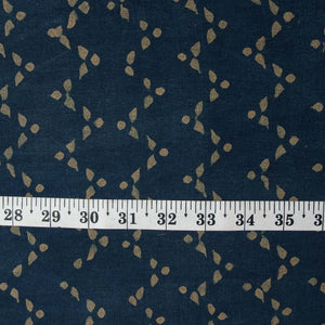 Precut 0.50 meters -Ajrakh Hand Block Natural Dyed Cotton Fabric