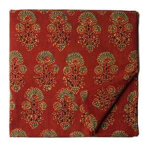 Ajrakh Hand Block Natural Dyed Cotton Fabric
