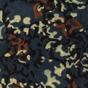 Precut 1 meter -Ajrakh Hand Block Printed Cotton Fabric