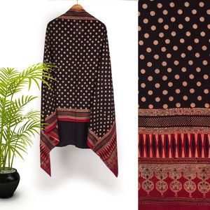 Ajrakh Hand Block Printed Cotton Dupatta