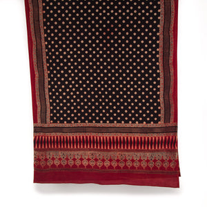 Ajrakh Hand Block Printed Cotton Dupatta