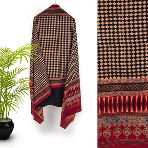 Ajrakh Hand Block Printed Cotton Dupatta
