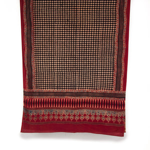 Ajrakh Hand Block Printed Cotton Dupatta