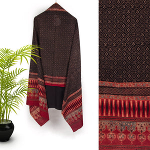 Ajrakh Hand Block Printed Cotton Dupatta