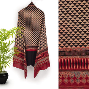 Ajrakh Hand Block Printed Cotton Dupatta
