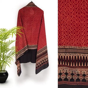 Ajrakh Hand Block Printed Cotton Dupatta